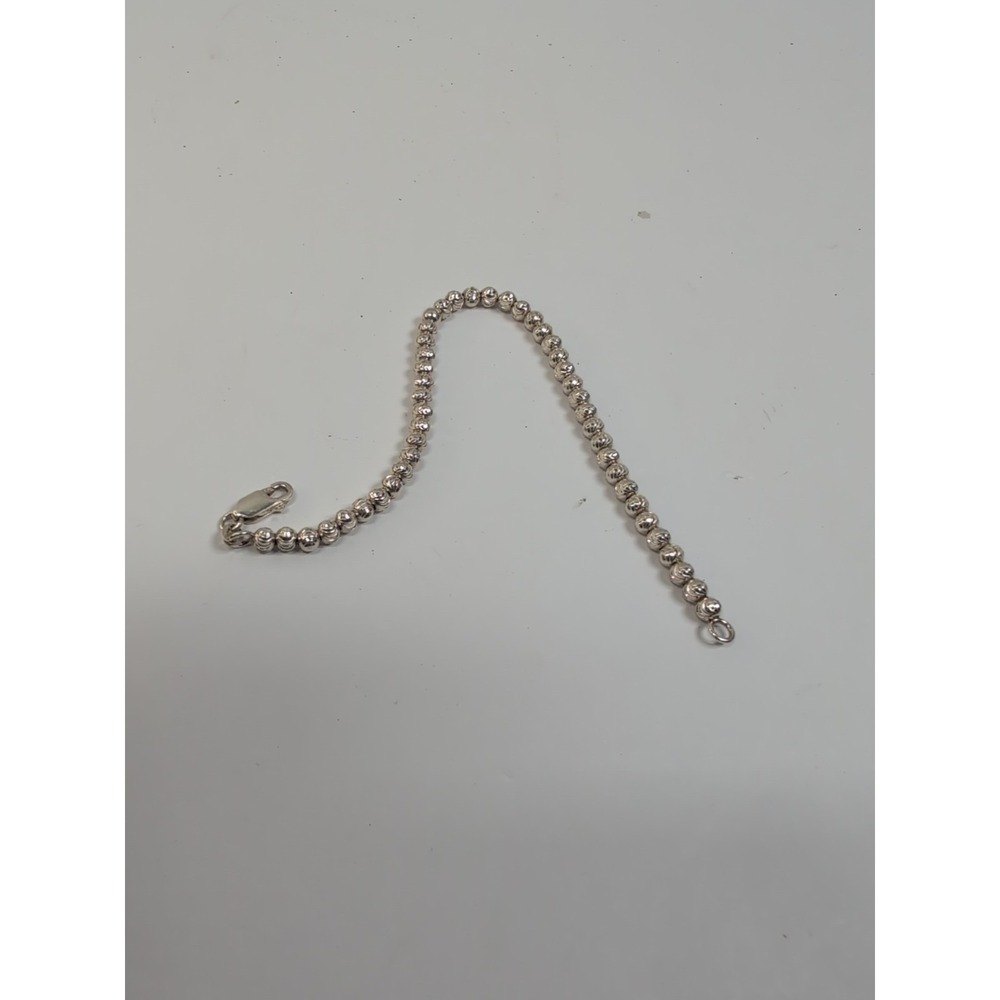 925 RL Sterling Silver Ball Bead Chain Bracelet 7in - Picture 3 of 7